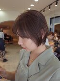 イメチェン/ピンクベージュ/アンブレラカラー/前髪/千葉駅