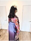 卒業式　袴　編み込みハーフ