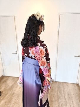 ハロ(HALO) 卒業式 袴 編み込みハーフ