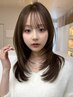 [外間指名]顔周りカット＋ストレート(全体)[顔周りカットレイヤーカット]