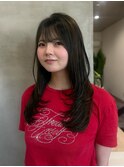 オリーブグレージュ ローレイヤー 韓国ヘア