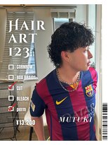 ヘアーアート ワンツースリー(HAIR ART 123)&nbsp;サッカー選手パーマ