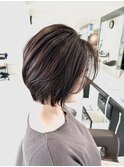 ハイライト丸みショート