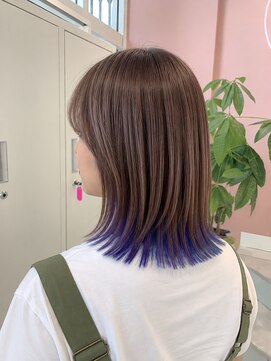 アズールサン 草加西口店(azule-sun) インナーカラー,ツートン,パープル,ブルー【草加】