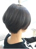 【リアルサロンワーク】ダークグレー×エアリーショート