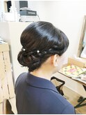 ミディアムシニヨンアレンジ【ヘアアレンジ  立川/立川南/袴】
