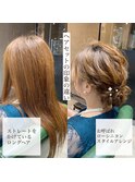 結婚式/お呼ばれ/ヘアアレンジ/シニヨンアレンジ/早朝予約/花嫁