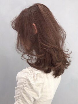 アイティー バイ アルバム 浦和店(IT by ALBUM) ライトアッシュセミロング_ピンクベージュボブルフ_ba244102