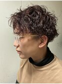 ピンクベージュ×ツイストスパイラル