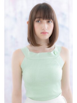 ミック ヘアアンドビューティー 大山店(miq Hair&Beauty) シアカラー&シースルーバングナチュラルミディで透明感c1