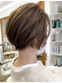 似合わせカット アースカラー くびれヘア デザインカラー