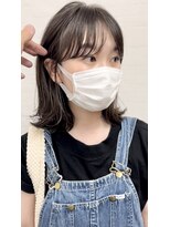 コス(kos)&nbsp;大人可愛い/ココアベージュ/グレージュカラー/ボブウルフ/黒髪