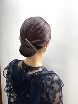 およばれヘア　アレンジ　結婚式　ハイブリットシニオン