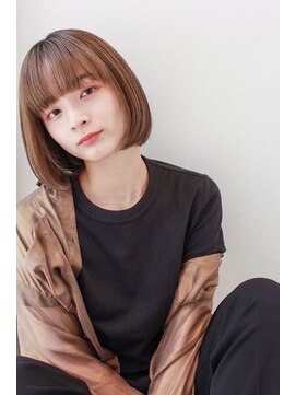 ルービック 豊中(Rubik's) パツっとボブ/ナチュラルブラウン