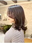 モテ髪ミディアムレイヤー/レイヤーカット/くびれ/20代30代40代