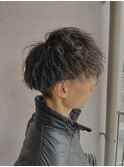 刈り上げセンターパートフェザーパーマサーフカールs