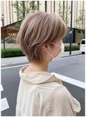 《池袋》ミルクティーベージュ(ダブルカラー)×ショートカット