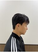 ダウンパーマ 韓国メンズヘア カルマパーマ センターパート