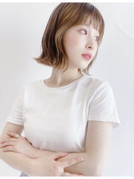 アイディール 心斎橋店(:ideal) 切りっぱなし外ハネボブ[難波/心斎橋/四ツ橋]