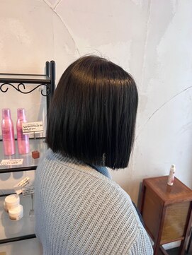 シュシュ 宜野湾店(chou chou) 黒髪/ボブルフ/ネビージュ/小顔/ワンレン/水戸/髪質改善/前髪