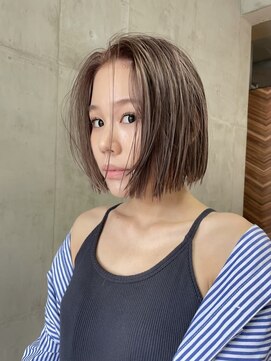 ソルトウォーター(SALT WATER) レイヤーカット/ブラウン/韓国ヘアー/ブリーチ/恵比寿