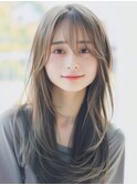 ☆オリーブグレーココアベージュ小顔クラゲヘアー/黒髪/髪質改善