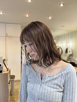 ラウブロッサム 大宮西口店(Lau Blossom) 【髪質改善カラー】ブラウンカラー+ウェーブパーマ
