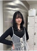 《RINON》指名 ミディアムレイヤー ブルーブラック 就活カラー