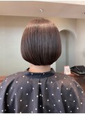 伸ばしかけショート　ベージュカラー