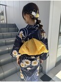 【marfe】編みおろしヘアアレンジ＿花火大会＿浴衣ヘアアレンジ