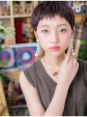 表情クールに…大人かわいい黒髪ベリーショートA2大宮20代30代