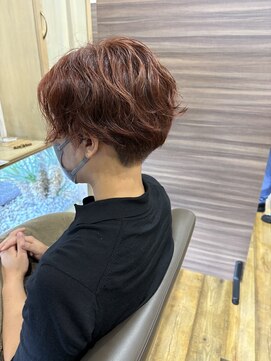 アレッタヘアーサロン(ALETTA HAIR SALON) ショートパーマ×オレンジ