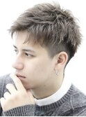 原宿アップバングスパイキーショートフェードツーブロック30代◆