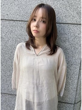 エアー 神戸(AIR) レイヤー/セミディ/ベージュカラー/20代30代40代