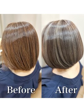 白髪ぼかし(ハイライト)白髪キレイにマイナス10歳