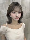 レイヤー 顔周りレイヤー 小顔カット 透明感カラー