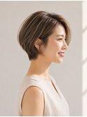 茅ヶ崎★丸みショート★ナチュラル★40代/50代/60代
