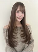 ハイライトカラーミルクティーベージュケアブリーチダブルカラー