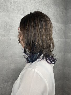 アンダーバーホワイト 天王寺阿倍野店(_WHITE) ベビーウルフ_インナーカラー_ユニコーン_外国人風_アッシュ