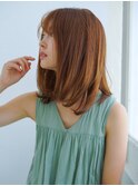 透明感漂うラウンドスリークイメチェン×大人前髪×くびれ