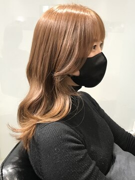 ラブクロムトーキョー オモテサンドウ(LOVECHROME OMOTESANDO) ショコラベージュメルティカラー☆くびれヘアカールベビーバング