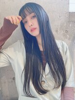 ルービック バランス 天王寺(Rubik's×Balance)&nbsp;ブルーブラック/ミニウルフシースルー前髪ワンホン韓国