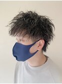 波巻きショートマッシュ
