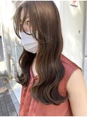 ラベンダーアッシュ・艶カラー・センター前髪