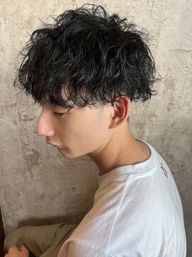 ロンド クラン 岡崎(Lond Clan) 波巻きパーマ_マッシュ_ツーブロック