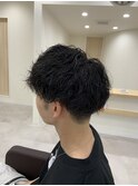 人気のツイスト刈り上げショートマッシュ