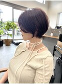 ショートボブ×ラベンダーアッシュ
