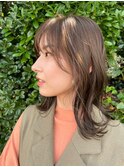 大人外ハネミディ×オリーブグレージュ/大人女子＠20代30代40代