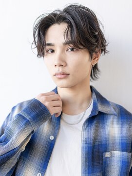 メゾンバイハバナ(maison by HAVANA) モテるメンズ波巻きツーブロック韓国風黒髪マッシュパーマウルフ