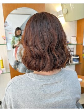 マツ 美容室(Matsu 美容室) ゆるめラフパーマ×オレンジカラー